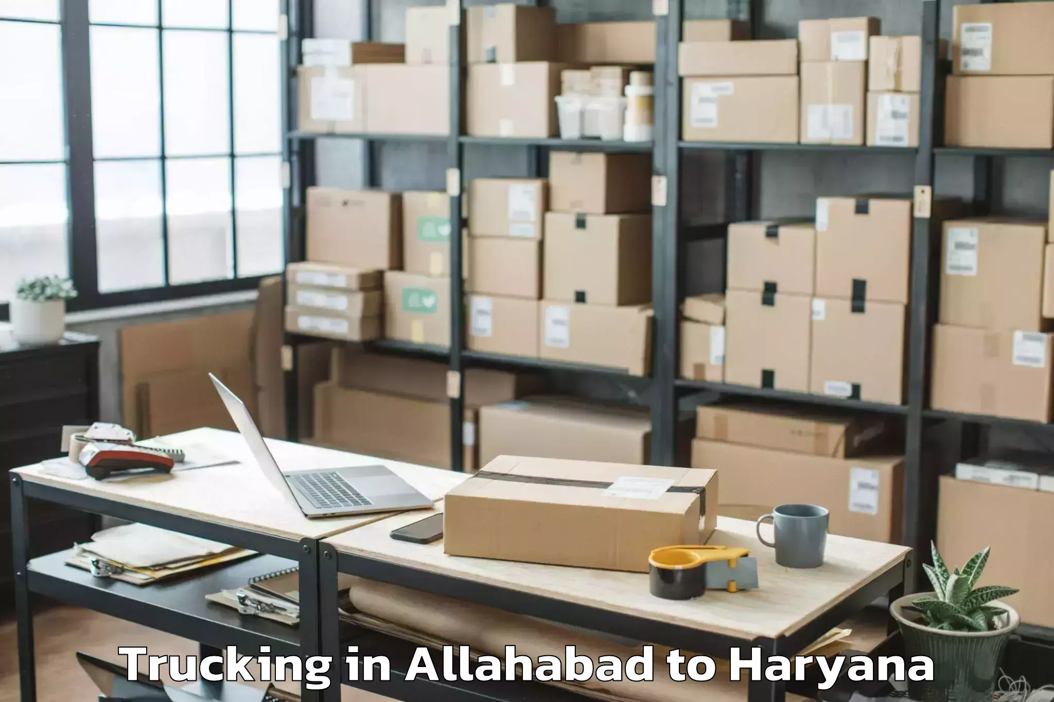 Book Allahabad to Barwala Trucking Online